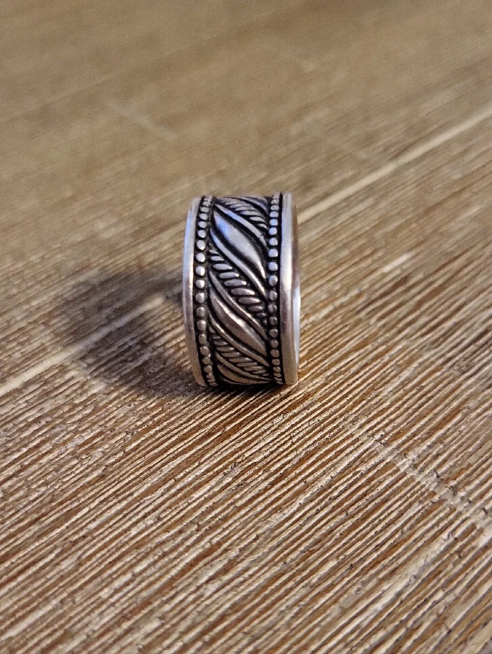 Vintage Brighton 925 Detailed Wide Band Ring